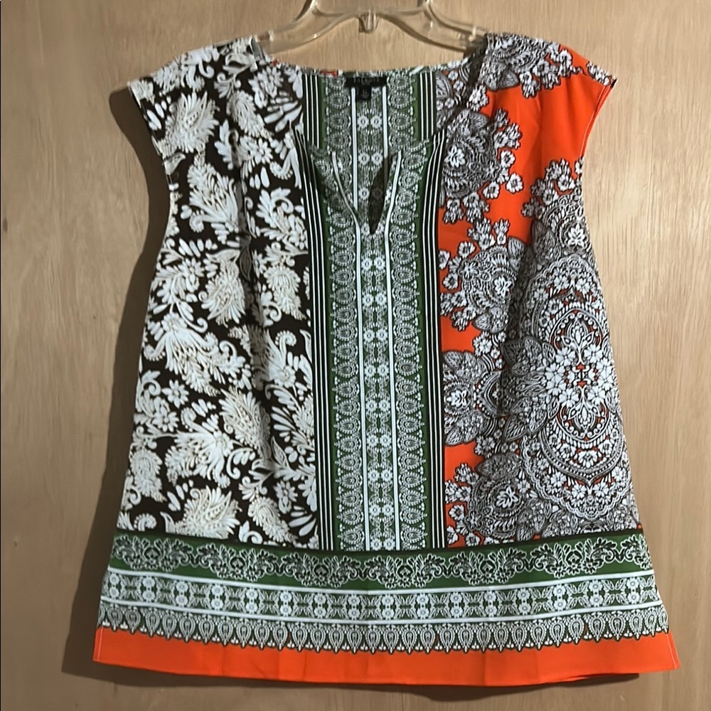 Talbots Graphic Blouse Relaxed Fit